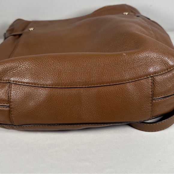 Michael Kors Leather 2way shoulder Crossbody Tote Brown Gold hobo  shoulder bag - Picture 14 of 14